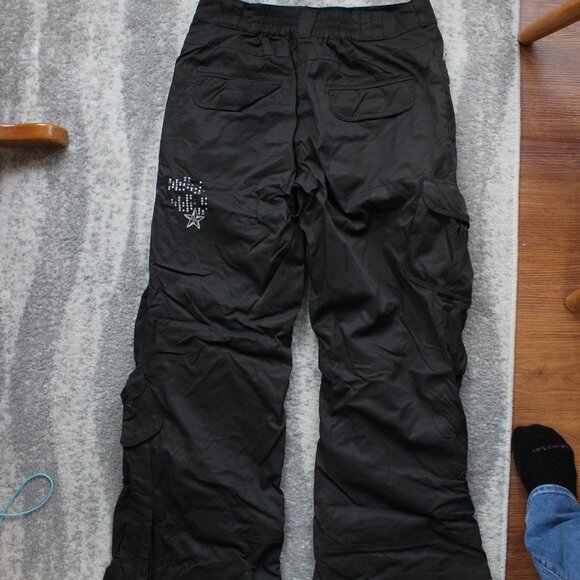Powder Room Dark Grey Womens Snowpants - Picture 2 of 4